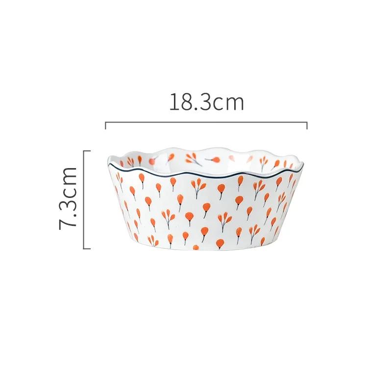 Ретро Маленькие Цветы Керамическая Тарелка Светильник Роскошный Отель Ресторан Стейк Паста Тарелки Изысканные Домашние Вкусные Блюда Супница