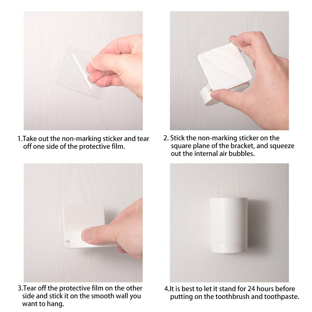 Простая настенная чашка для ополаскивателя полости рта с держателем, полка для хранения зубной пасты без сверла, органайзер для хранения в ванной комнате, переносной комплект для ополаскивателя полости рта