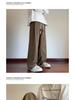 Men's Heavy American Corduroy Pants: Autumn/Winter Velvet-Lined, Trendy Loose Straight Wide-Leg Trousers