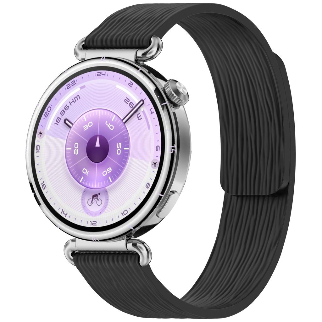 22mm Striped Silicone Strap for Huawei Watch GT 6/5/5 Pro/4 46mm/Watch Ultimate/Ultimate 2 Magnetic Watch Band