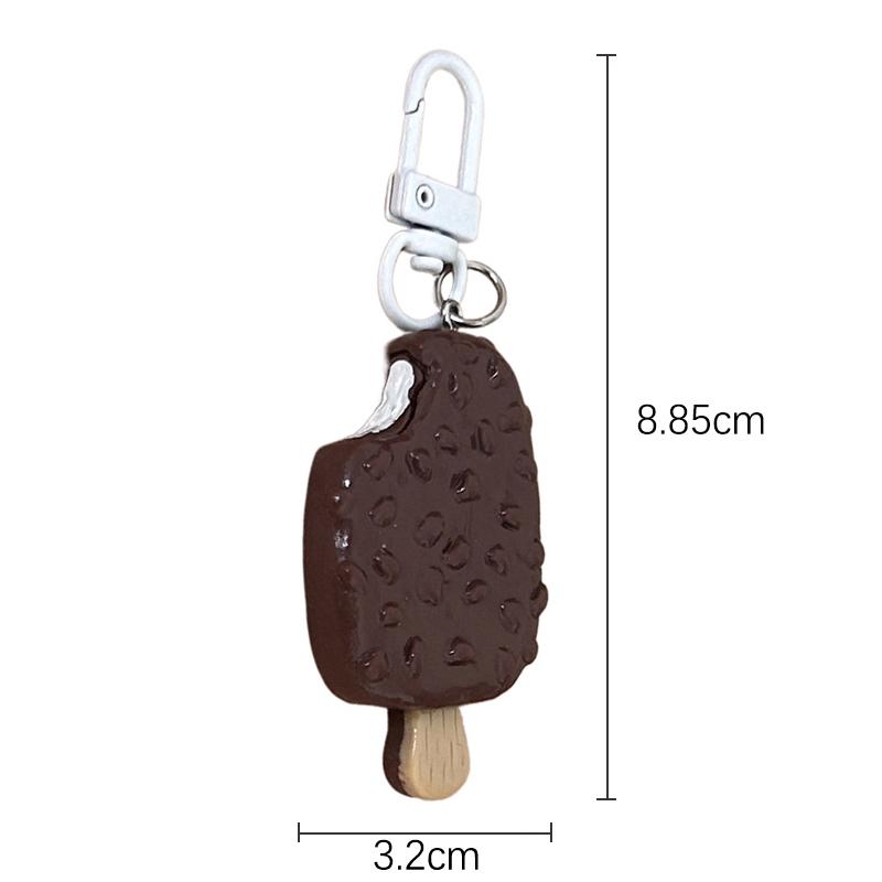 Cute Miniature Simulation Popsicle Keychain Cartoon Unique Simulation Food Pendant Backpack Decoration Accessories Gifts