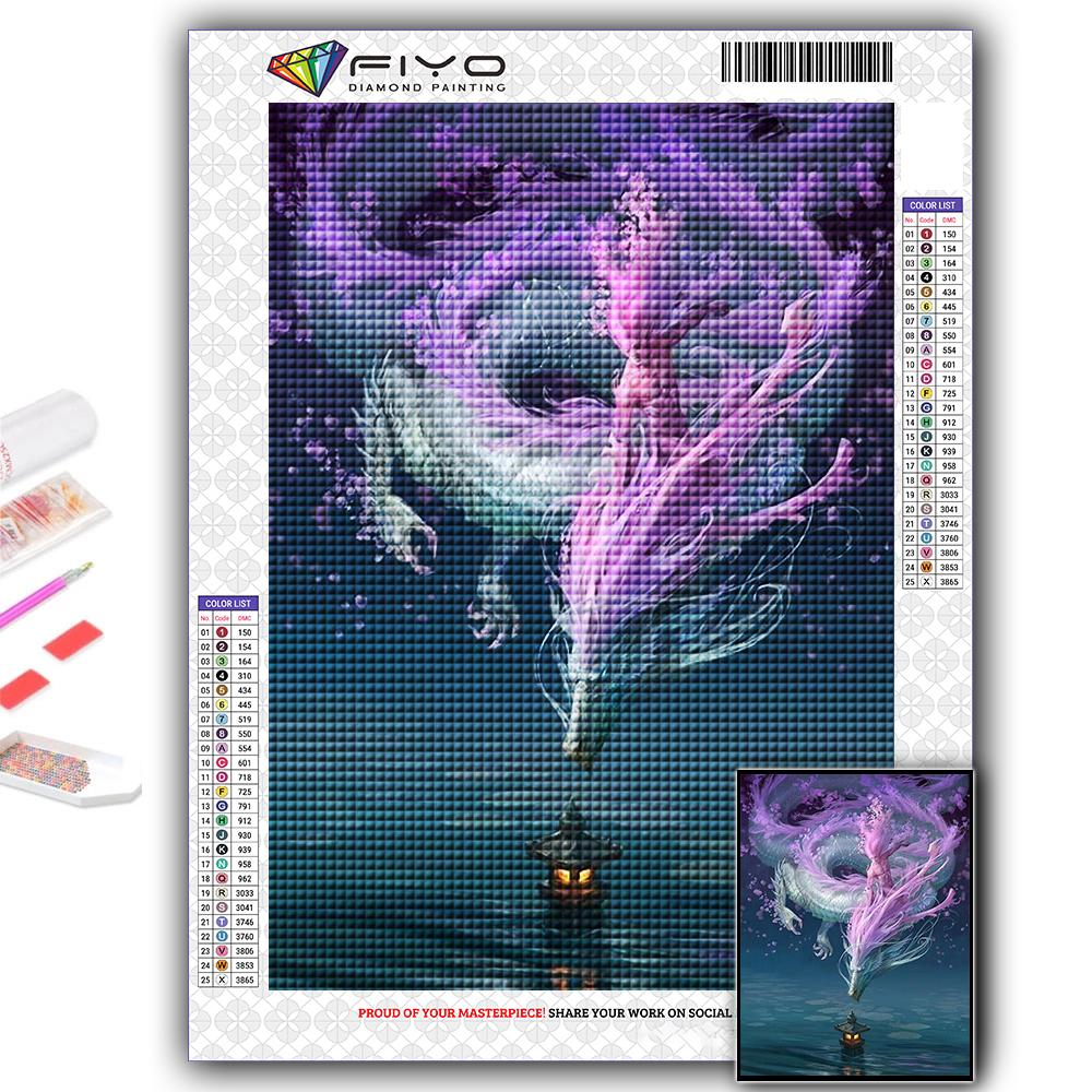 5D DIY Алмазная картина Китайский дракон Вышивка крестиком Алмазная художественная вышивка Мозаика Домашний деко