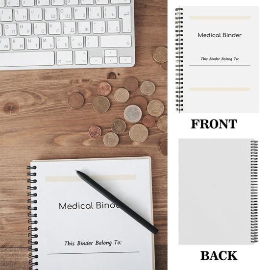 Медицинский планировщик, 70 страниц, дневник здоровья, журнал, спиральный дизайн, медицинский журнал для отслеживания состояния здоровья