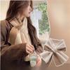A Versatile Short Cross-knitted Scarf for Women In Autumn and Winter, A Color-blocked Warm and Lazy Neck Protection Woolen Scarf
