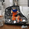 1pc DragonBallZ, Goku Flannel Blanket [Cozy Throw Blanket] For Sofa, Bed, Travel, Camping, Livingroom, Office, Couch, Chair, And Bed