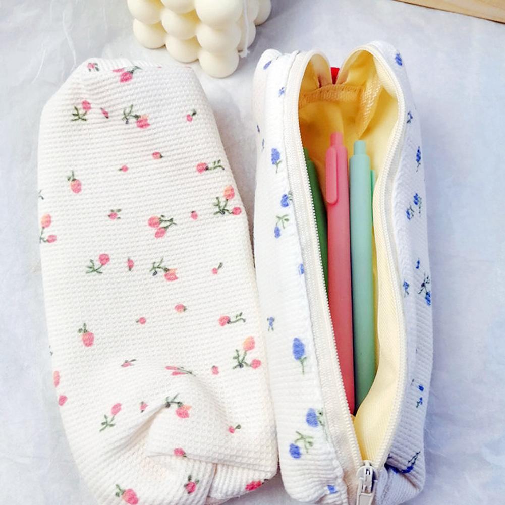Цветочная сумка-карандаш Цветы Пеналы Симпатичные хлопковые сумки для ручек Сумки для хранения Школьные принадлежности Канцелярские принадлежности