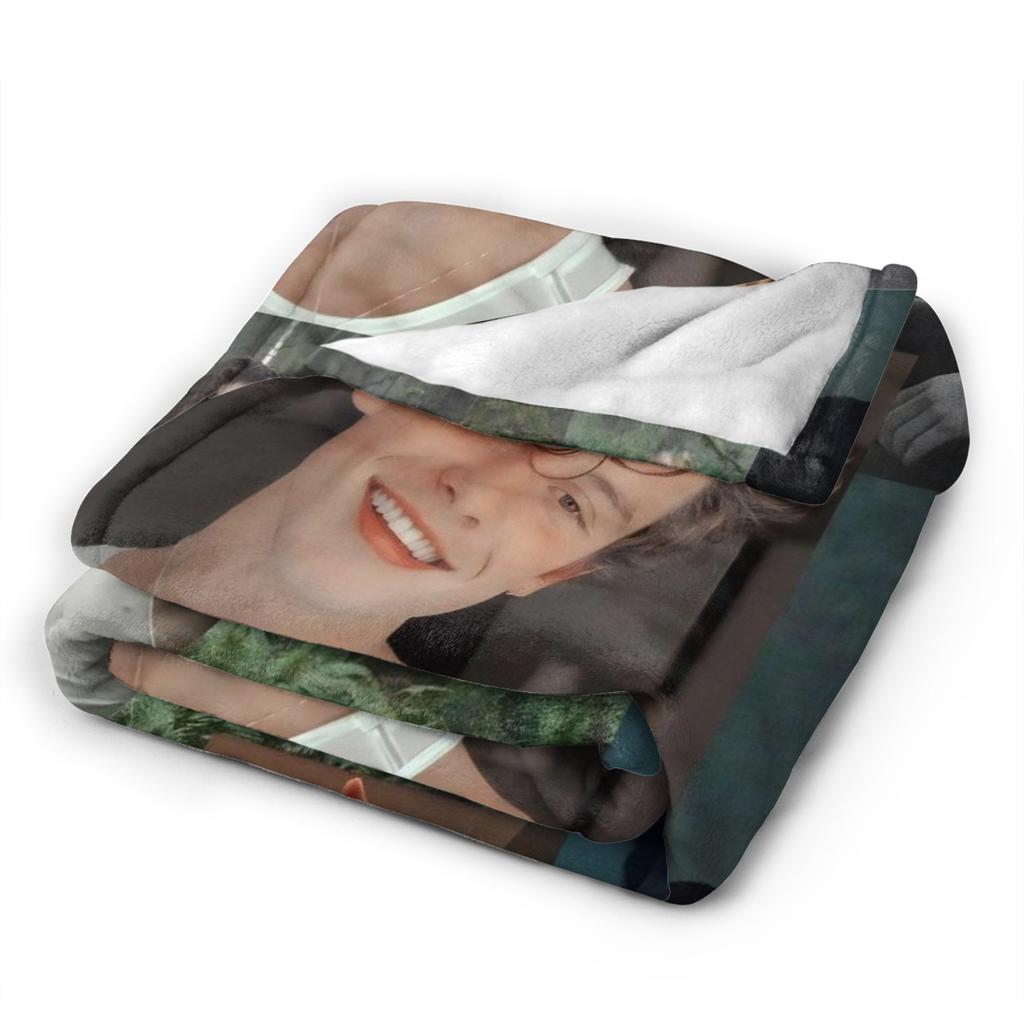 Warm Blanket Adult Decorative Rapper Shawn Mendes Throw Blanket Flannel Bedspread For Couch Chair Street Trend Sofa Bed Cover