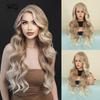 Women's Simulation Wig 70cm Hair Golden Wig Short Straight Wig T-shaped Front Lace Lace Wig Headdress Beauty Decoration Kanekalon Wig