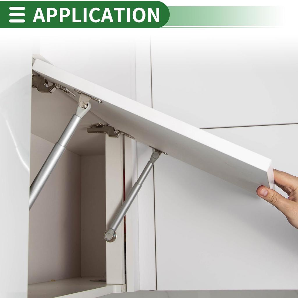 Motoforti Универсальный газовый упор для подъема 12"/285мм 4 фунта/20Н/2кг Углеродистая сталь Черный, Комплект из 2 шт.