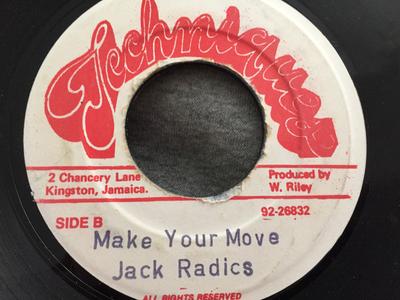 7-дюймовая пластинка JACK RADICS - Make Your Move НЕТ Техники Ямайка Регги, Ска и Даб Использовано