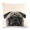 Cute Pet Pug Dog Digital Printing Short Plush Pillow Covers Decorative For Car Sofa Office Cushion Cover Home Goods 60X60Cm