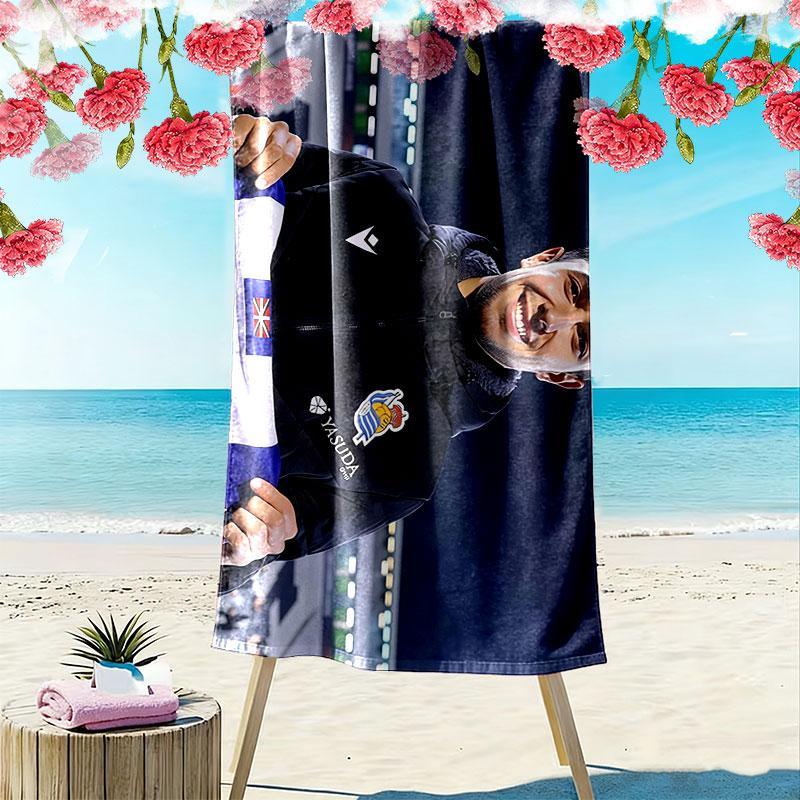 Zubimendi Print Beach Towel, Large Soft Quick Dry Towel for Beach Camping Swimming