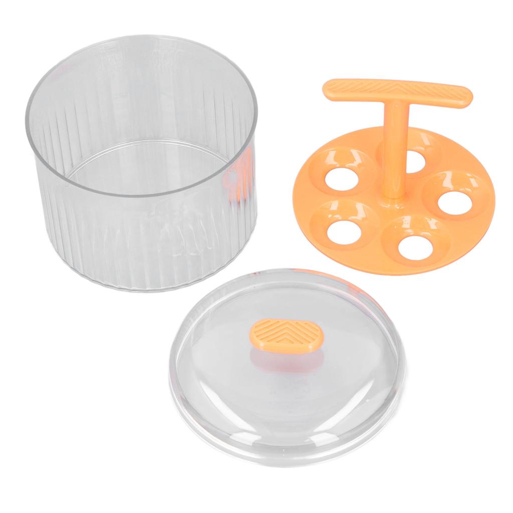Extruded Meatball Maker with Lid 5 Hole Manual Press Transparent Meatball Maker for Home Kitchen