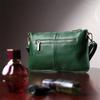Original Women's Clutch Bag with Two Straps Made of Genuine Leather Vintage 22647 Green