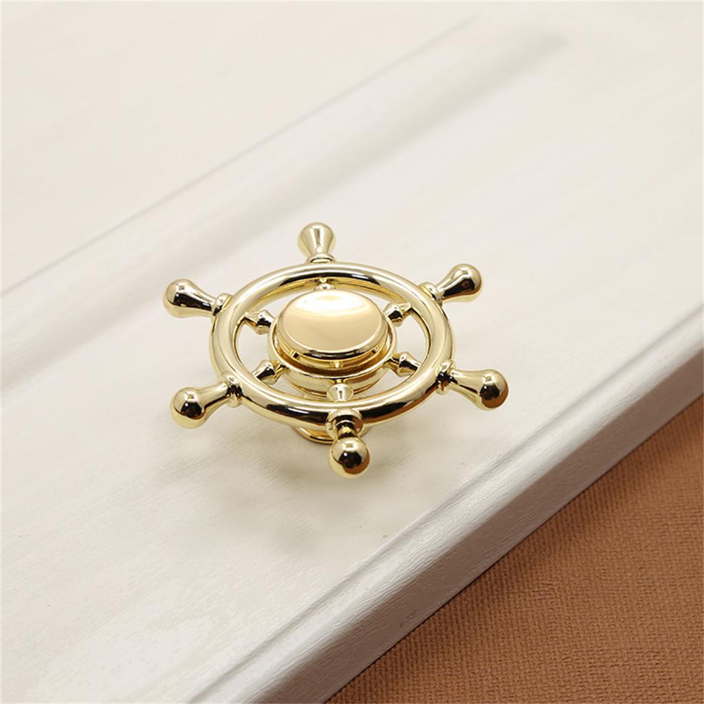 Drawer Pulls Zinc Alloy Dressers Knob Cupboard Handle Steering Wheel Furniture Handle Simple Bedside Cabinet Pull