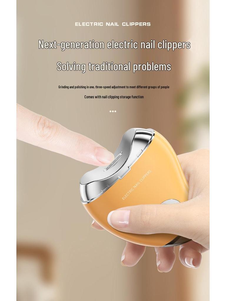 New Norman Ga Electric Nail Clipper & Scissors: 2-in-1 Cutting & Grinding, Rechargeable for Elders & Kids