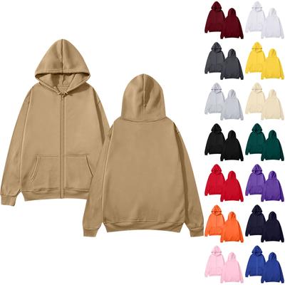 Женская мода повседневный кардиган с капюшоном толстовка однотонная молния спортивное пальто