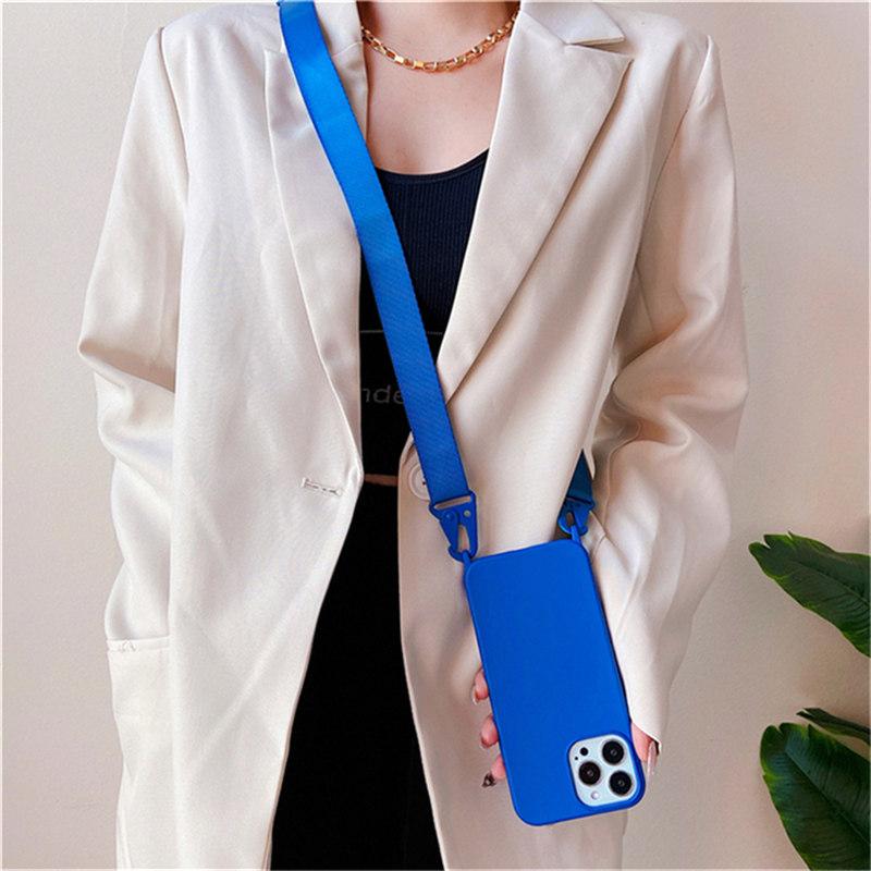 Мягкий силиконовый чехол-цепочка на шею для iPhone 16 15 Plus 14 13 12 11 Pro Max Mini X XS XR 8 7, чехол для шнура на шею
