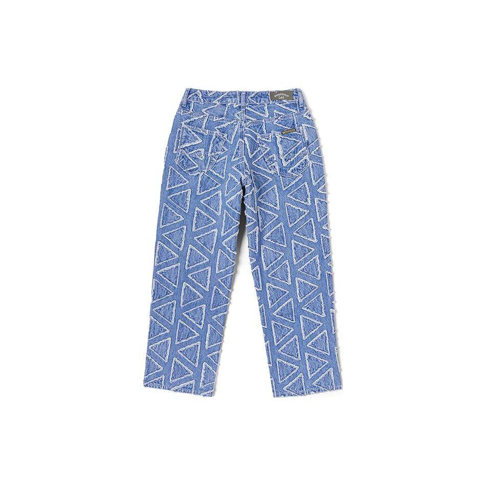 Lee X Randomevent Collaboration SS23 Pattern Printed Loose Fit Button Straight Leg Jeans Men jeans Medium-Blue LUB005303201688A03694