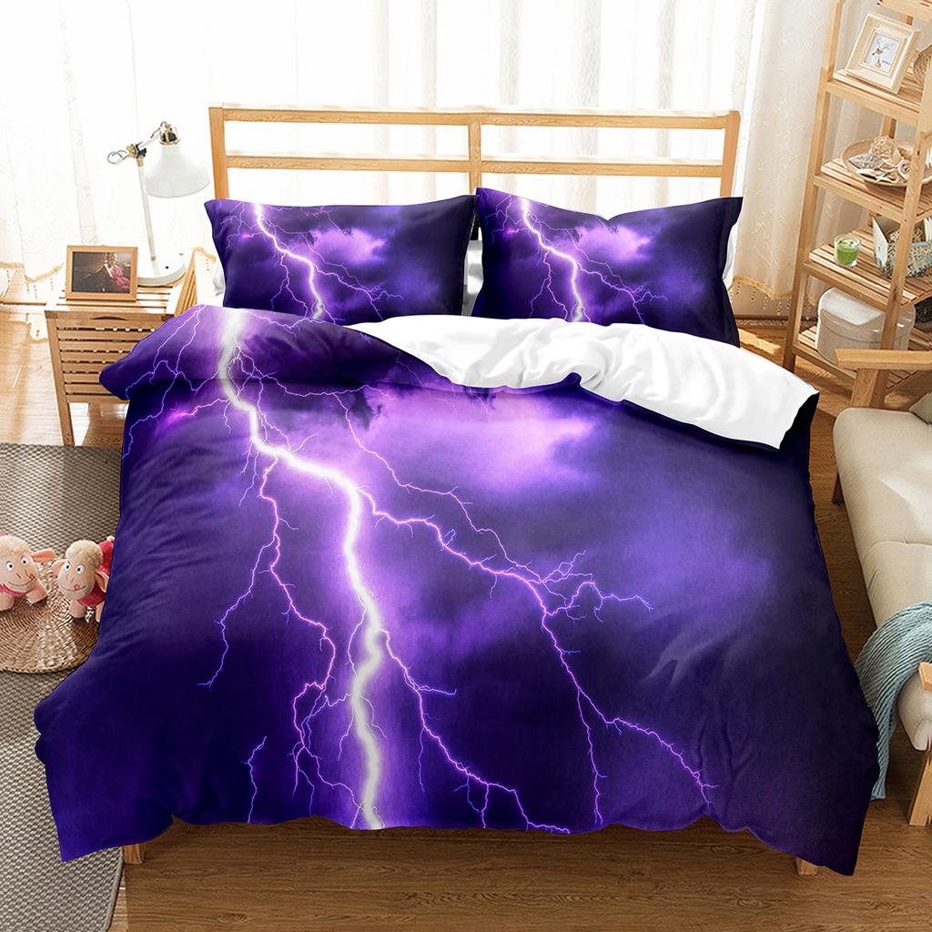 Комплект пододеяльника "Молния" King Queen Single Размер Полиэстер Покрытие для одеяла для Детей Подростков Взрослых Комплект постельного белья с наволочкой