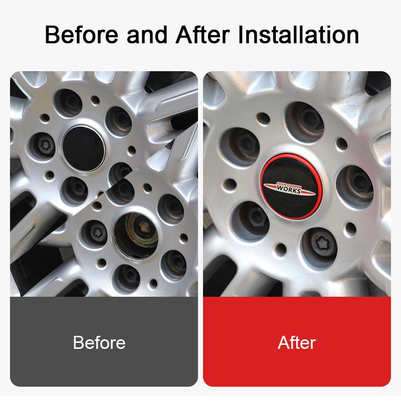 gjbmq10 4pcs Car Wheel Hub Center Caps 54mm 56mm For Rim Cover For MINI COOPER S JCW R55 R56 R57 R58 R59 R60 R61 F54 F55 F56 F57 F60