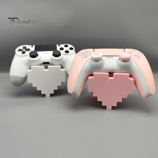 Стойка для игровых контроллеров, 3D-печатная подставка, Пиксельное сердце-любовь, Стойка-держатель для геймпадов, Декоративный держатель для консоли, Организатор игровых аксессуаров
