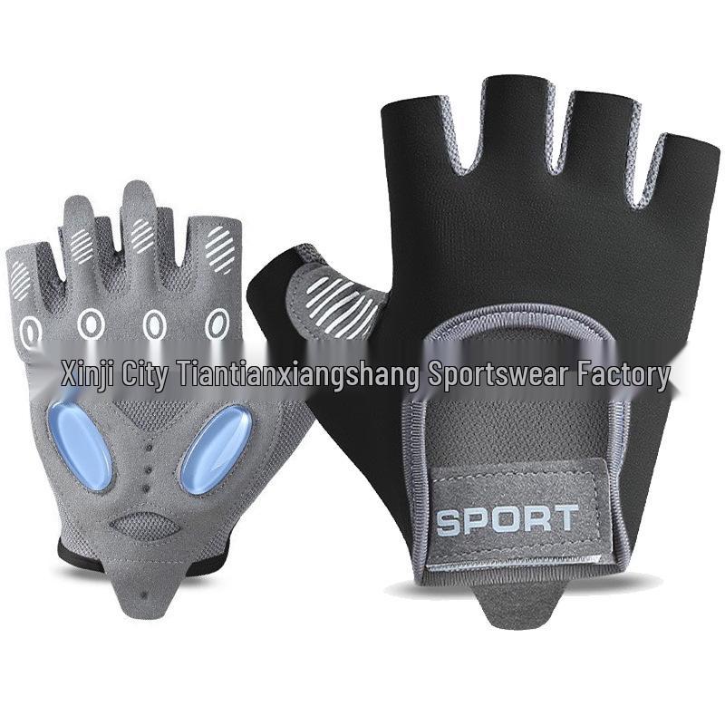 Женские дышащие нескользящие фитнес-перчатки с открытыми пальцами для тяжелой атлетики и тренировок с гирями