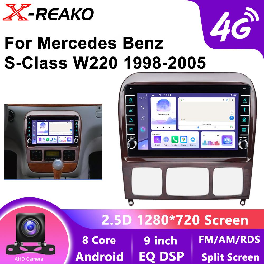 Для Mercedes Benz S Class W220 S280 S320 S350 S400 S430 S500 S600 AMG 1998-2005 Android Multimedia Car 4G 8Core Player Radio GPS Video