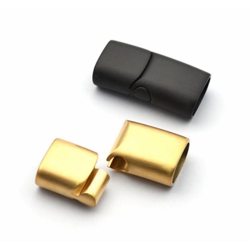 Stainless Steel Magnetic Clasps Hole 8*4mm For Leather Cord Bracelet Magnet Buckle Diy Jewelry Making Clasp