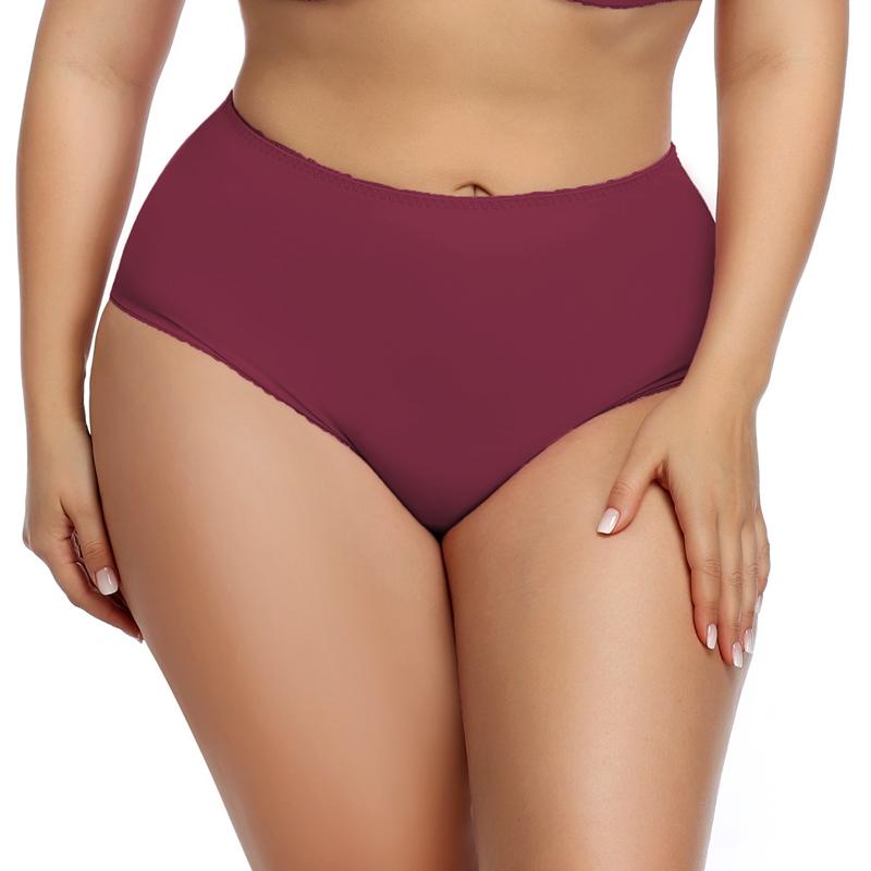 Women Plus Size Panty Comfort Thin Underwear Seamless Simple Plain Panties Briefs 0Xl 1Xl 2Xl 3Xl 4Xl 5Xl