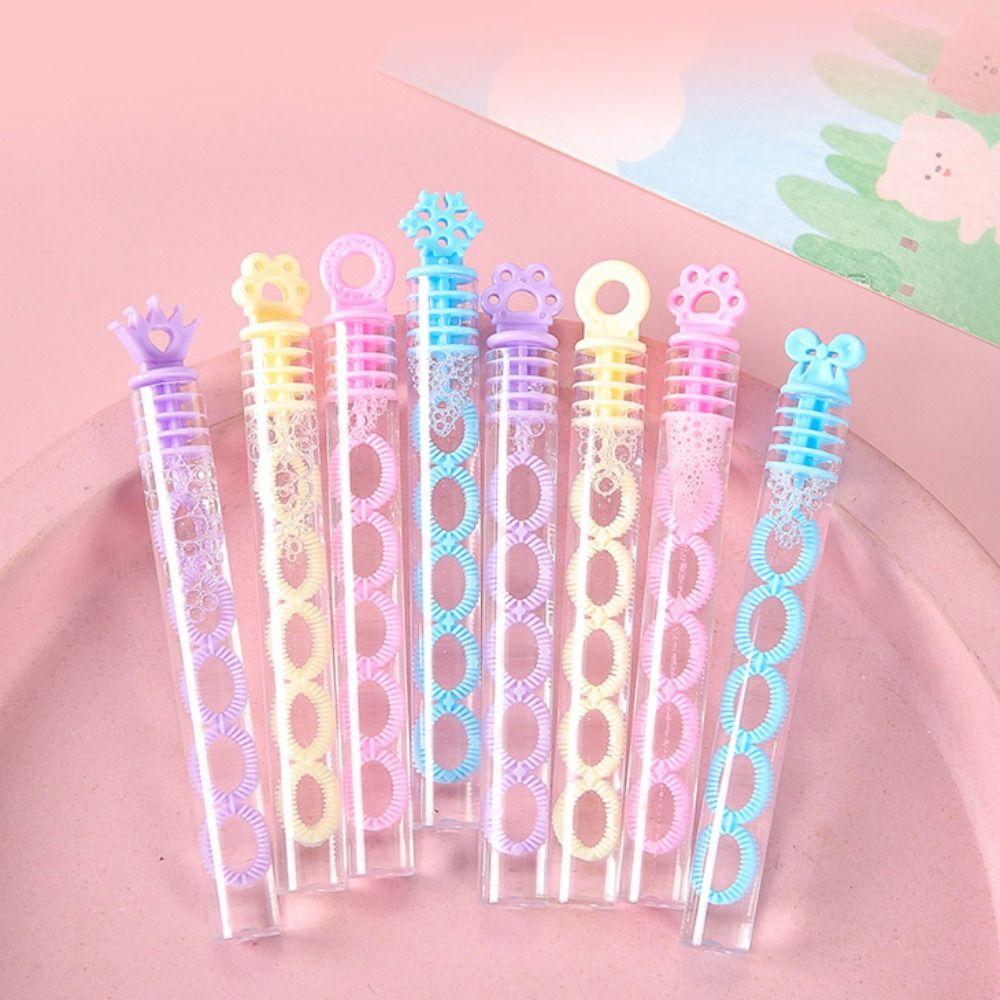 5-hole Colorful Bubble Tube Toy Handheld Mini Bubble Wand Cat Paw Bubble Blower  Amusement Park