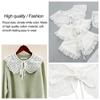 Detachable Sweet Vintage Floral Lace Lapel Blouse Top Shawl Fake Collar Shirt False Tie