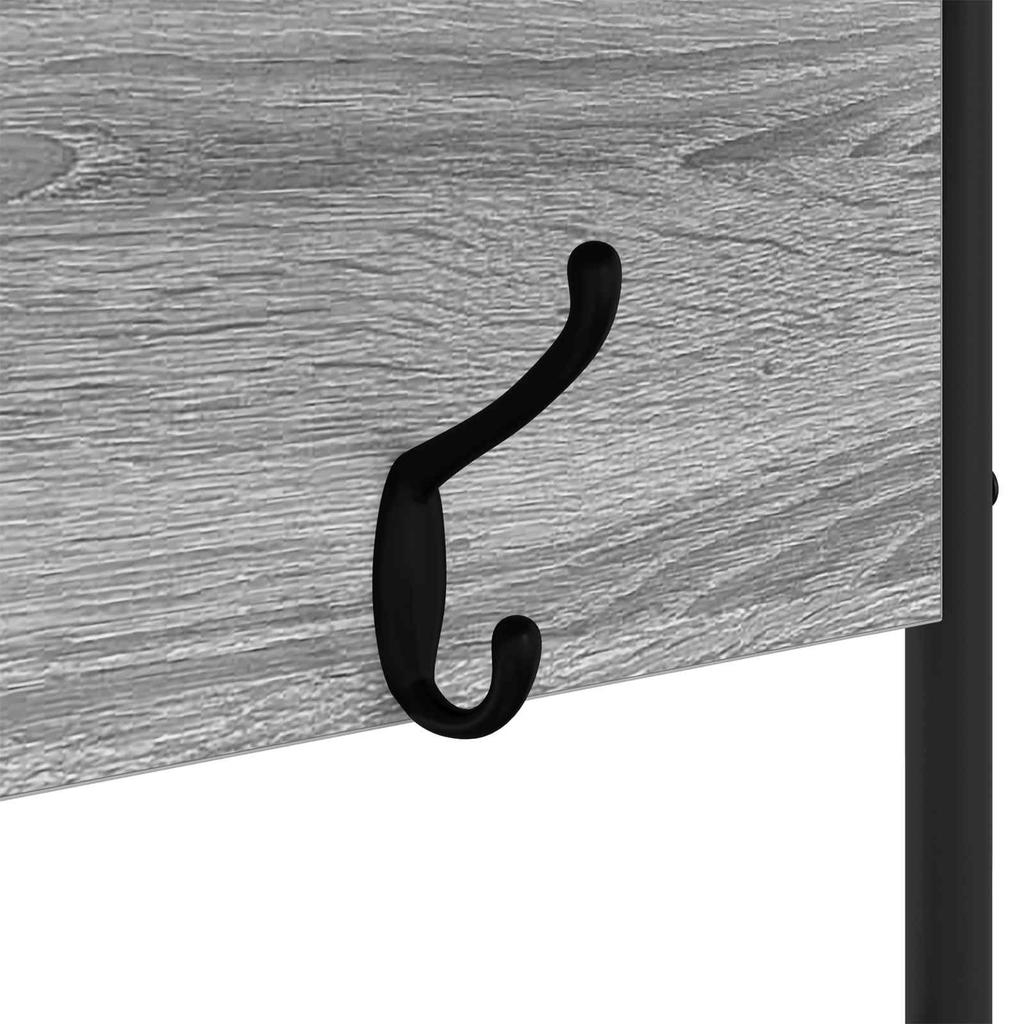 Coat Rack with Shoe Bench Sonoma Grey 100 x 32 x 180.5 cm