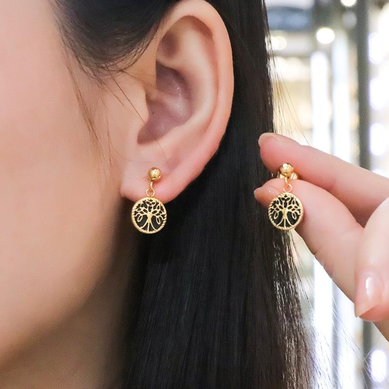 Маленький комплект сережек в стиле аромата, легкие роскошные серьги из титановой стали высокого класса, серьги в прошлом, новый стиль, темпераментные серьги