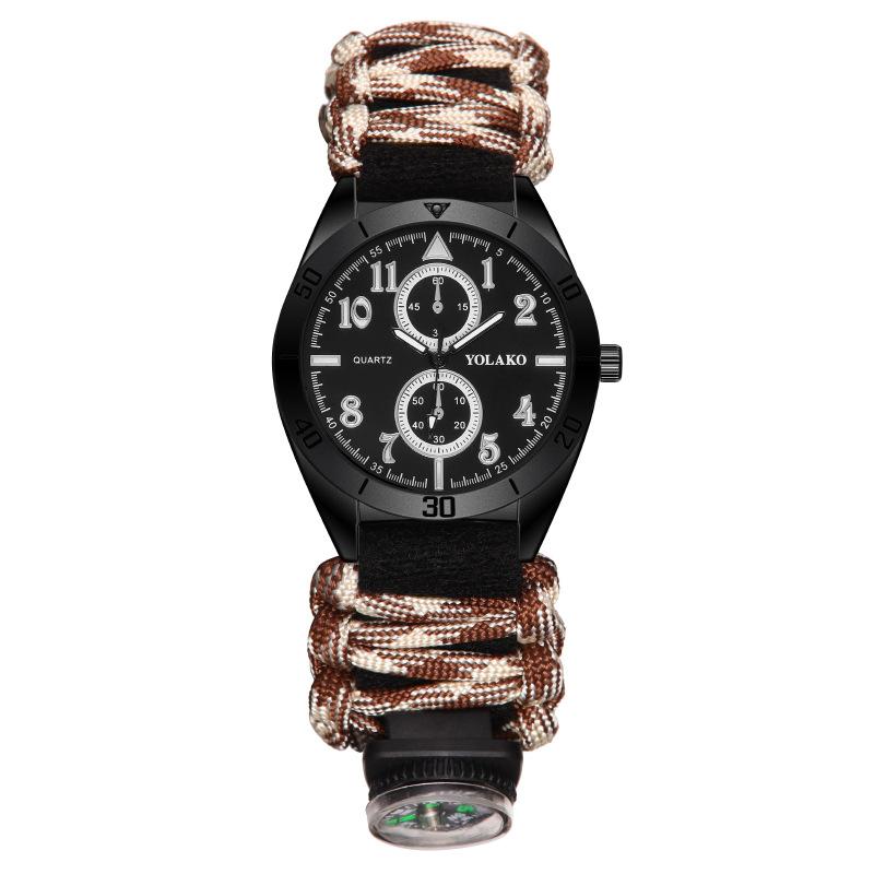 Трендовые Модные Личностные Кварцевые Часы На Открытом Воздухе Многофункциональные Спортивные Мужские Часы Мужские Часы Камуфляжный Ремешок