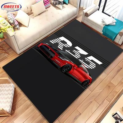 3D HD Печать Классический Гоночный Автомобиль GTR Ковер, Ковер для Гостиной Спальни Дивана Придверный Коврик Декор Ковер Нескользящий Напольный Коврик Alfombra