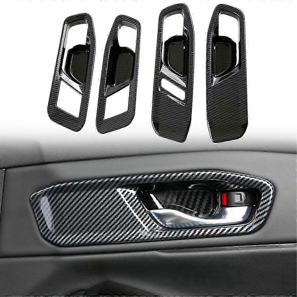 For Accord 2023 2024 11th Car Inner Side Door Handle Bowl Cover Trim Interior Accessorie (abs Carbo