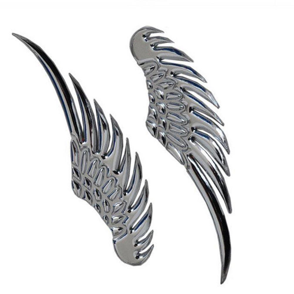 1 пара автомобильных Стайлингов, модные металлические наклейки, 3D наклейки с крыльями, автомобильные аксессуары для мотоциклов