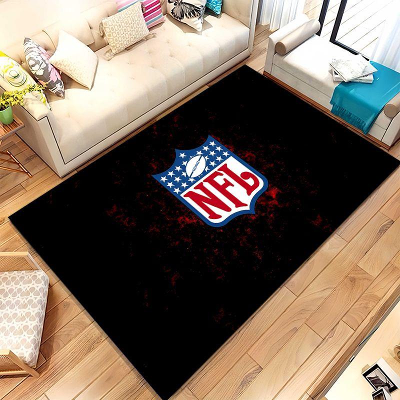 Classic American Football Rugby Team Non-Slip Large Area Rug for Living Room,Bedroom Playroom Carpet Mat for Sofa,Home Decor