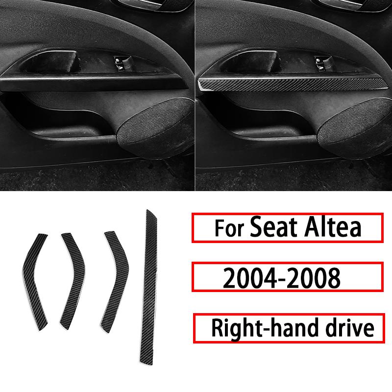 Для Seat Altea 2004-2008 Карбоновые Декоративные Наклейки на Центральную Консоль, Воздуховоды, Панель CD, Спидометр, Ручку Двери