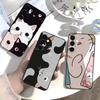 Забавный Кот Милое Животное Чехол для Телефона Для Samsung Galaxy A73,A72,A71,A70,A52,A51 Другие Мягкий Черный Чехол