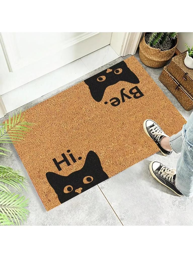Black Cat Carpet Cute Cartoon Doormat Soft Welcome Mat Carpet For Live Room Rug For Bedroom Outdoor Carpet Home Decorati