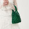 Cotton Linen Woven Handbag Small Fresh Mesh Tote Bag Summer Literary Trend Women's Bag