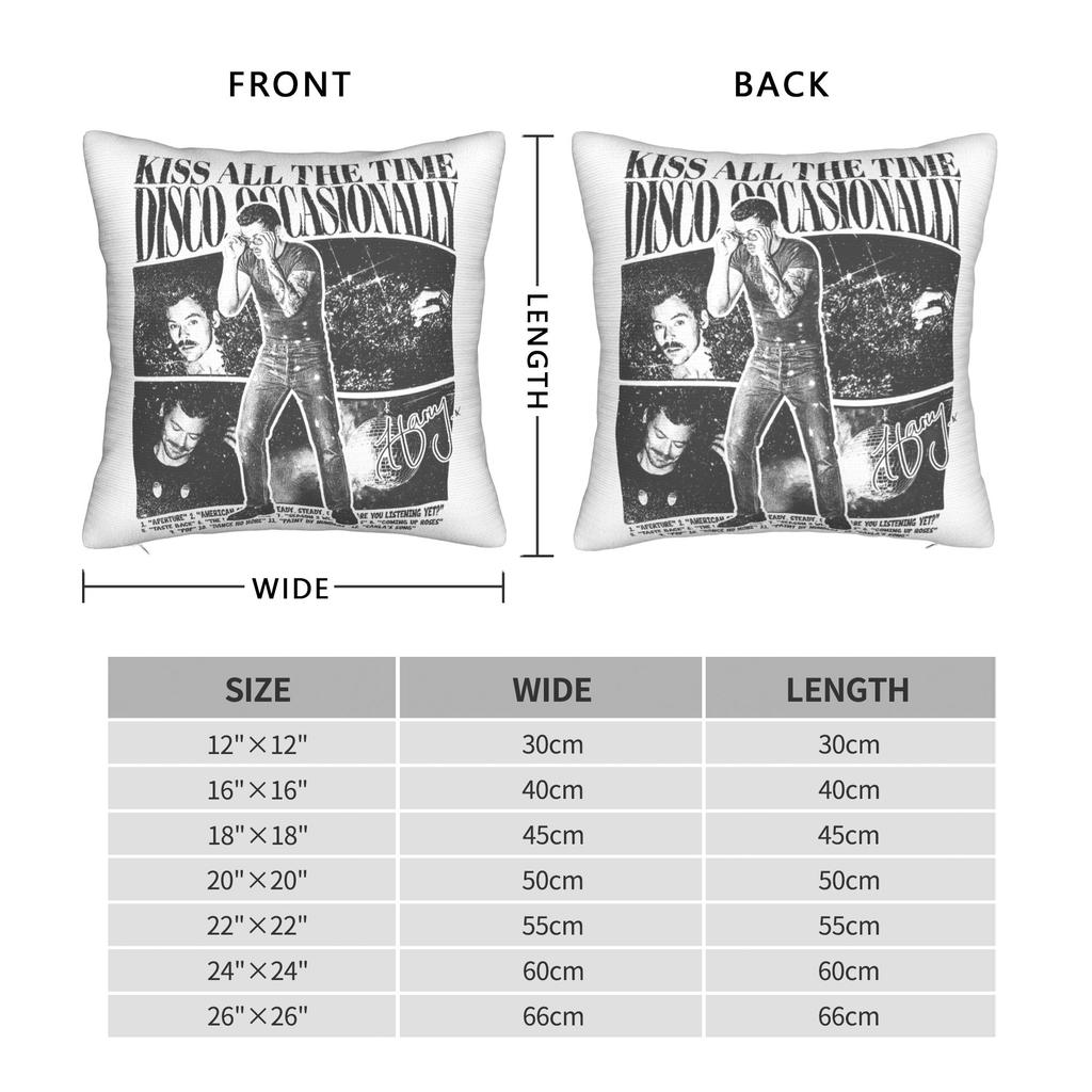 Harrys Styles Kiss All The Time Disco Occasionally Pillowcase Printing Cushion Cover Decor Pillow Case Cover Home Dropshipping
