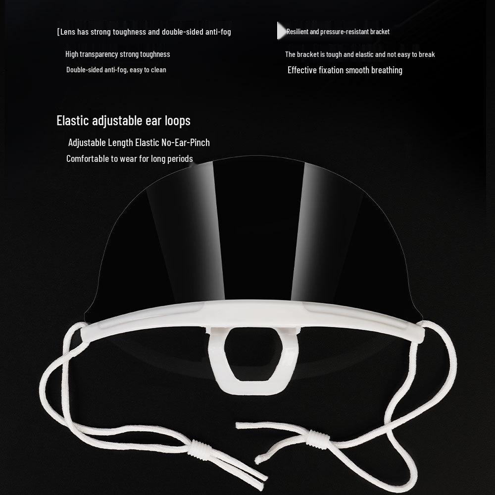 Прозрачная маска для обеда: Защитный экран для лица шеф-повара против запотевания, прозрачный кухонный протектор, защита от слюны