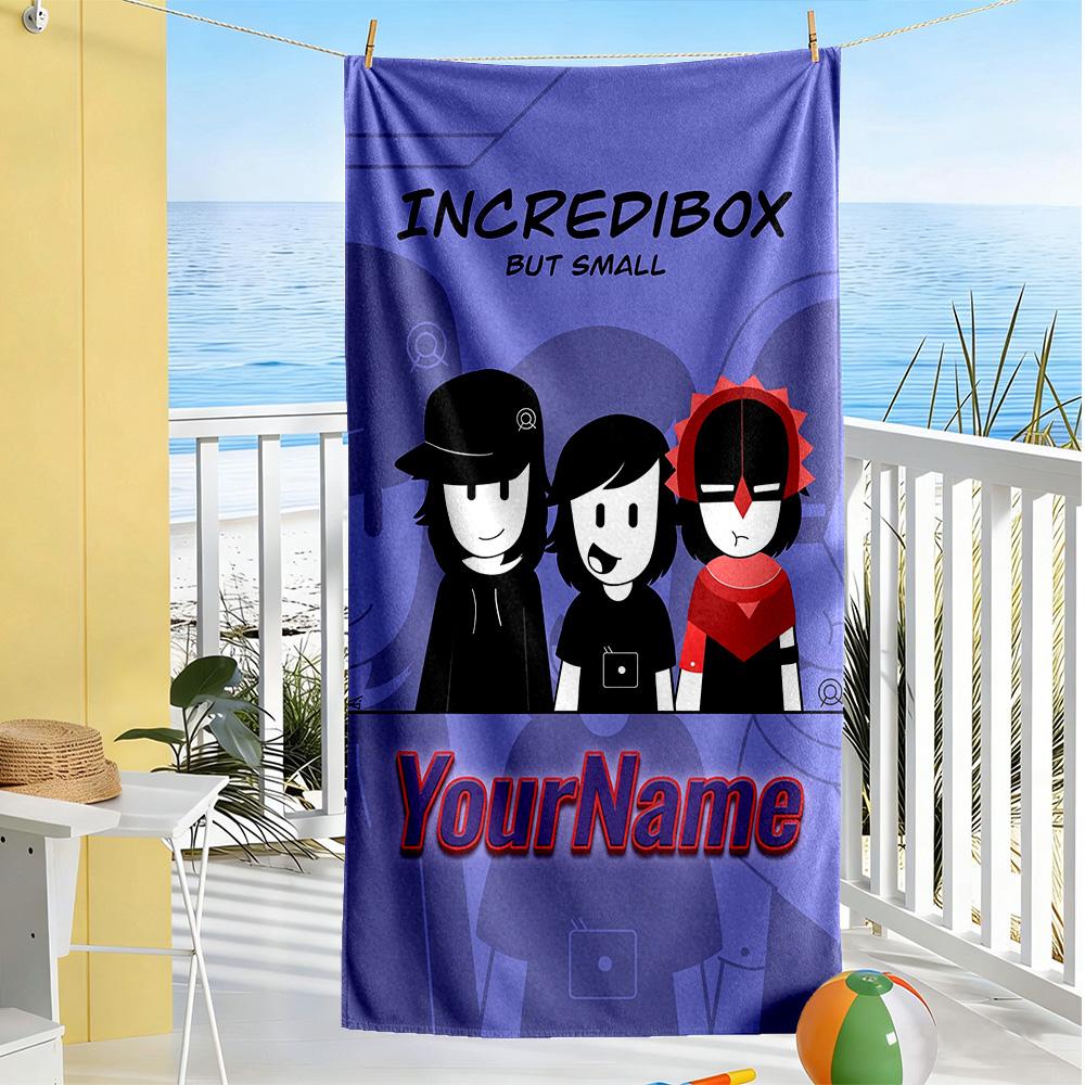 Incredibox Customize Your Name Beach Towel Super Soft Microfiber Quickdry Fabric