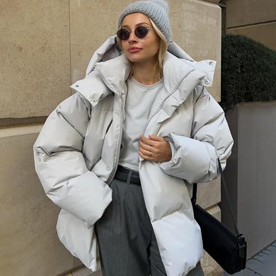 Хлопковая куртка Осенняя и зимняя хлопковая куртка Женская свободная хлопковая куртка Свободные топы куртки