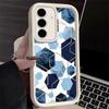 Чехол для телефона Samsung Galaxy S26 S25 Ultra S24 FE Геометрический Мраморный Рисунок Чехол S23 Plus S22 + S21 S20 5G Мягкий Силикон Funda