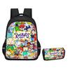 Rugrats high definition printing Oxford leisure spine care burden reduction storage box pencil case large capacity schoolbag