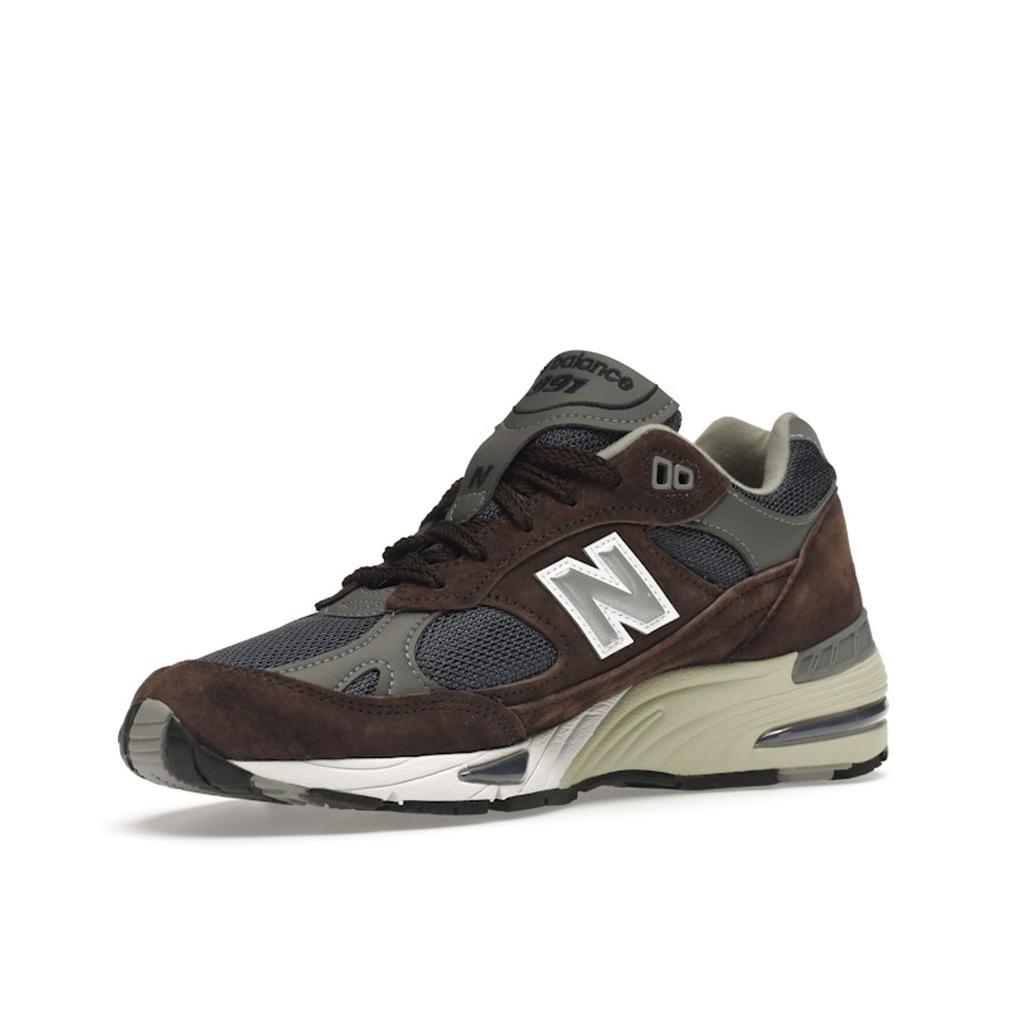 New Balance 991 Made In England Коричневые мужские кроссовки Темно-синие M991BNG